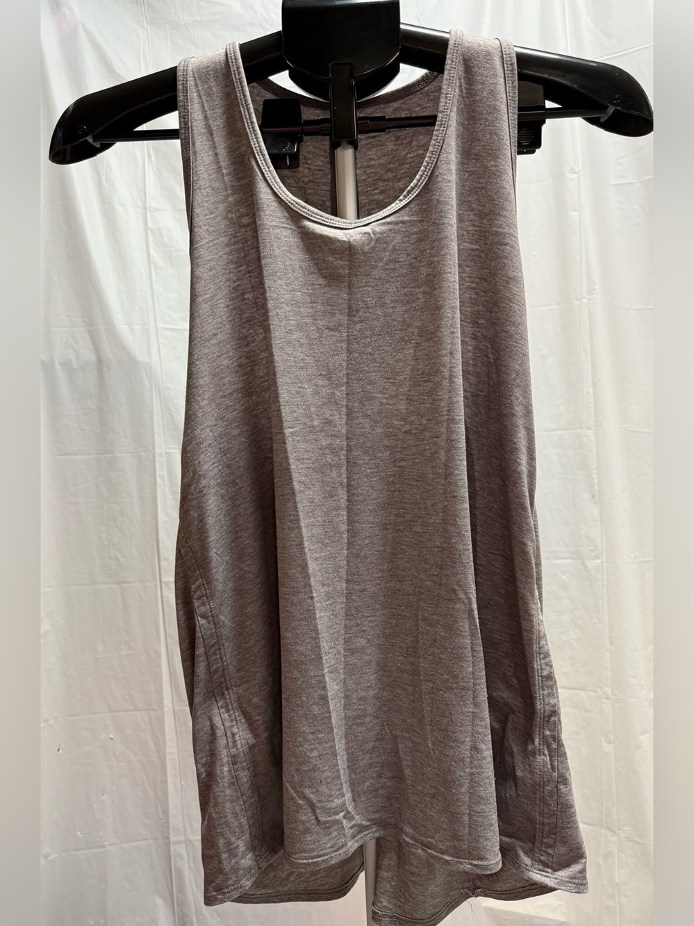 Athleta Gray Open Back Racerback Tank Top Women’s LP Large Petite